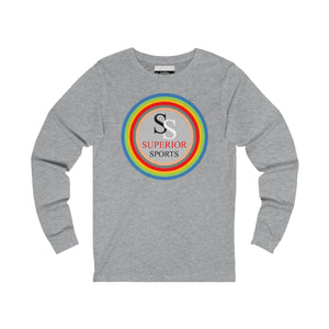 Men Long Sleeve Colorful Circles SS Tee