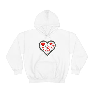 Ladies Hoodie Double Hearts