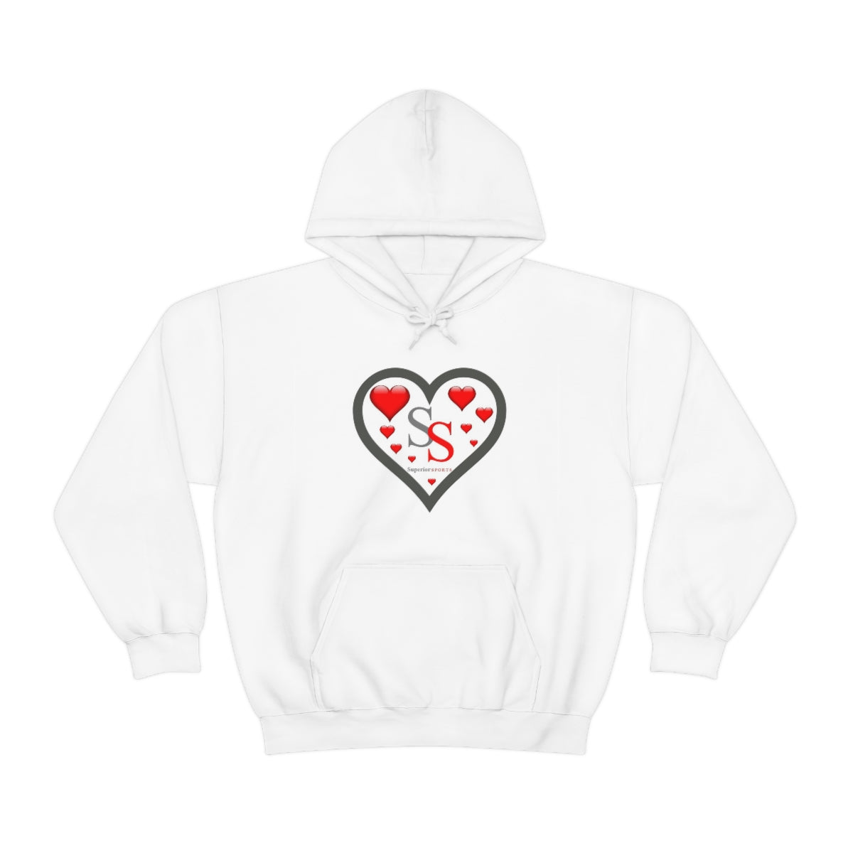 Ladies Hoodie Double Hearts