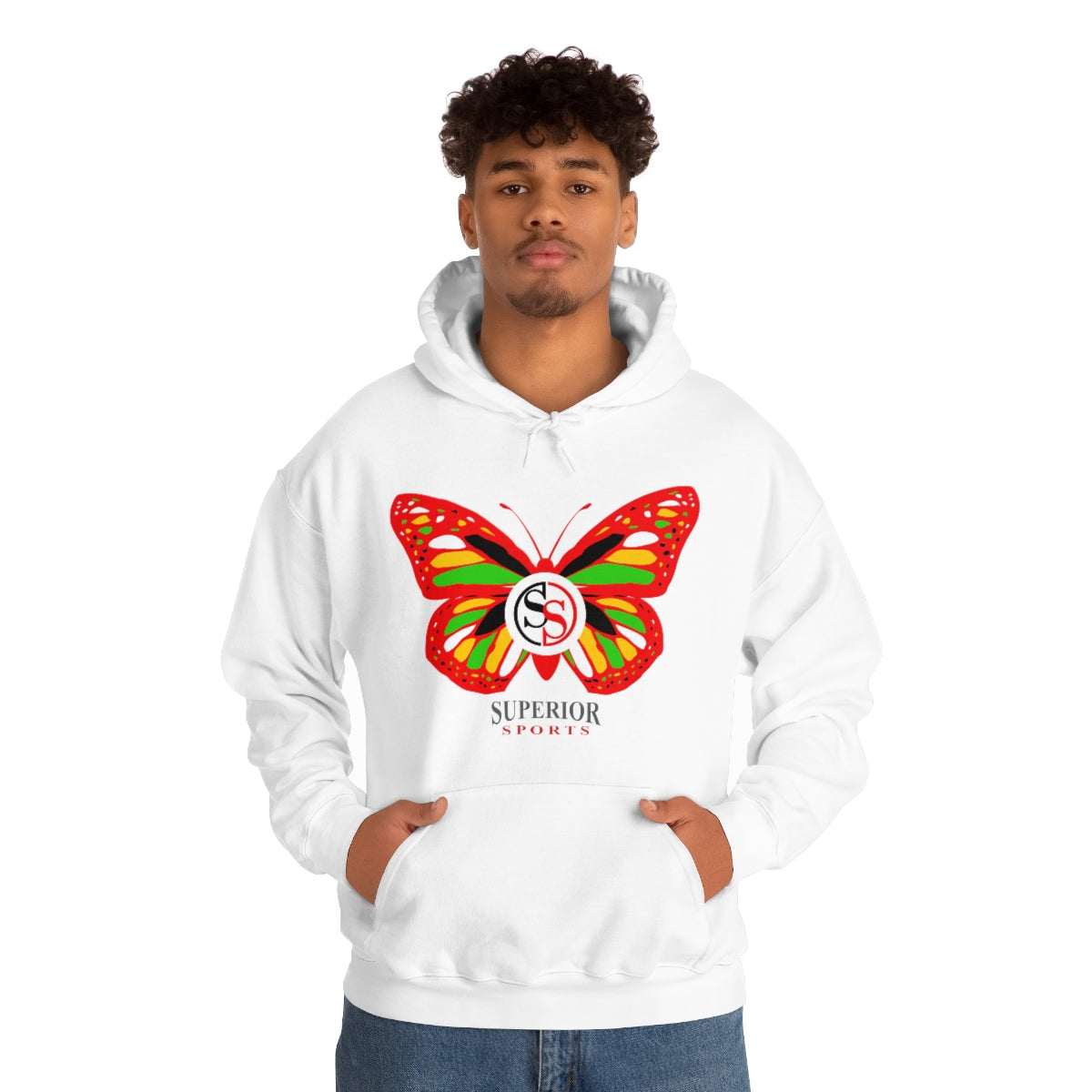 Ladies Hoodie Colorful Butterfly