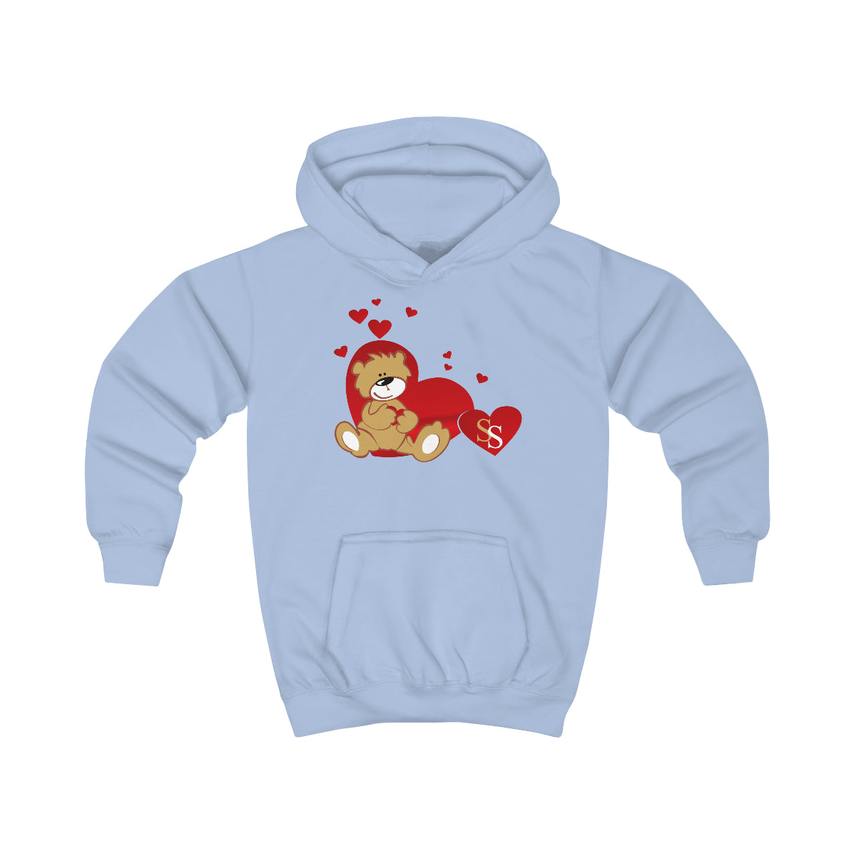 Teddy Bear Heart Kids Hoodie