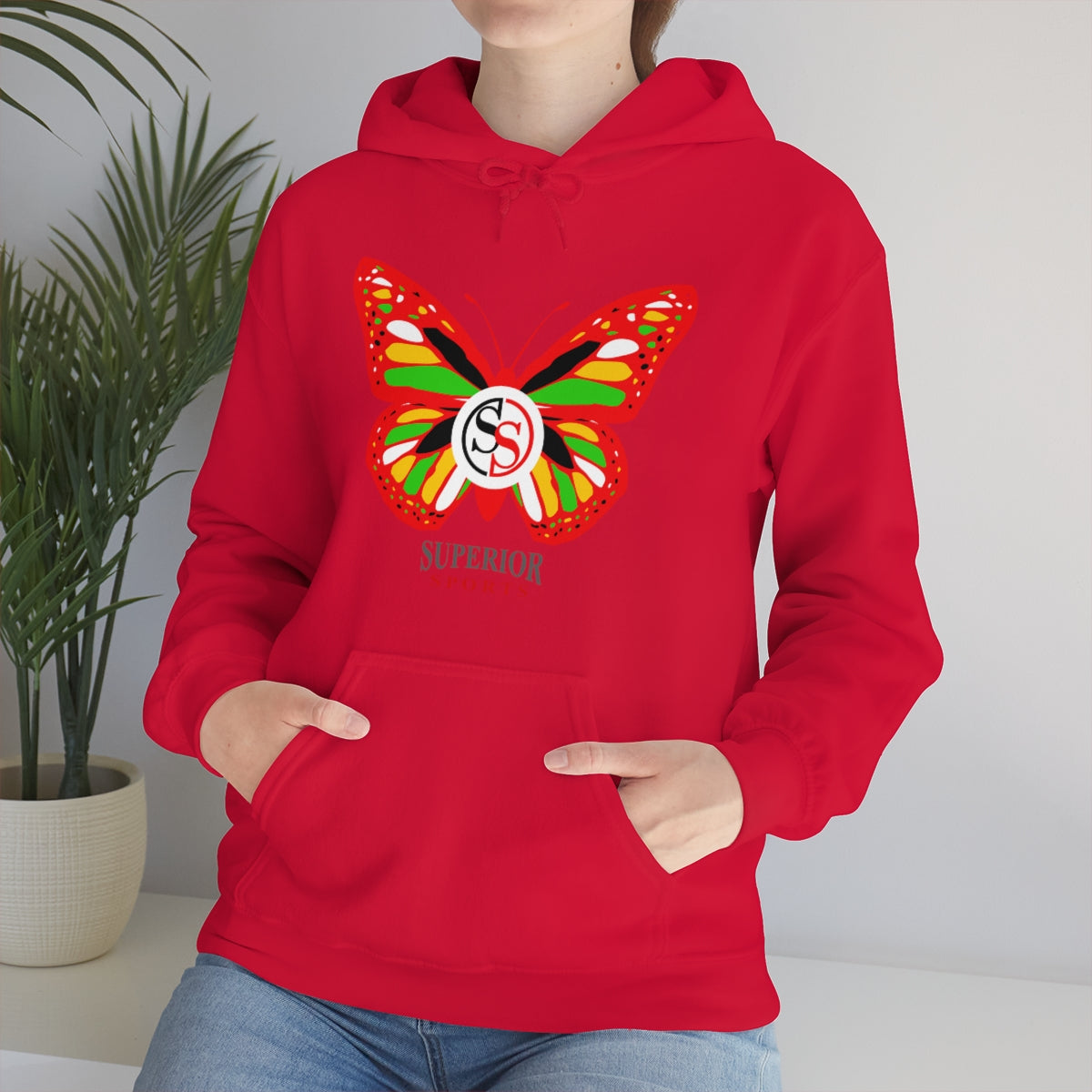 Ladies Hoodie Colorful Butterfly