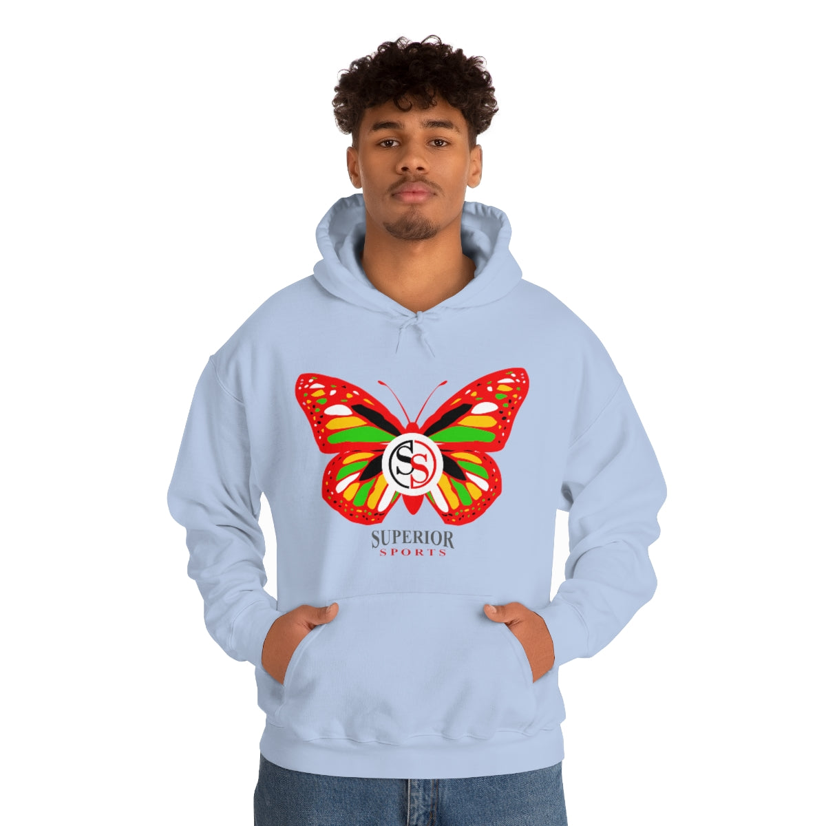 Ladies Hoodie Colorful Butterfly