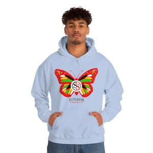 Ladies Hoodie Colorful Butterfly