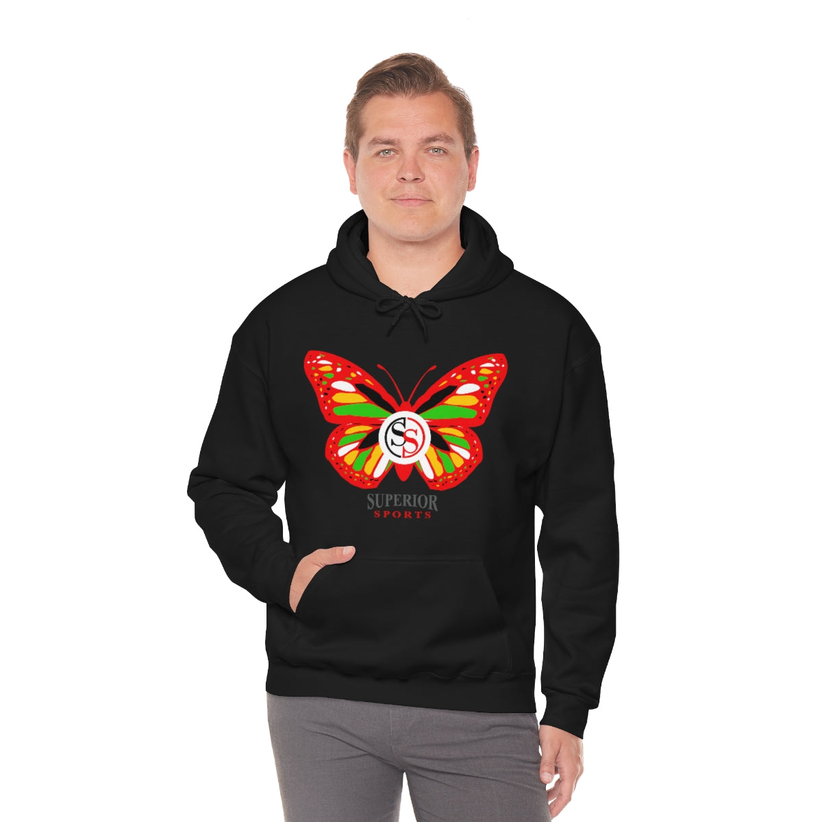 Ladies Hoodie Colorful Butterfly