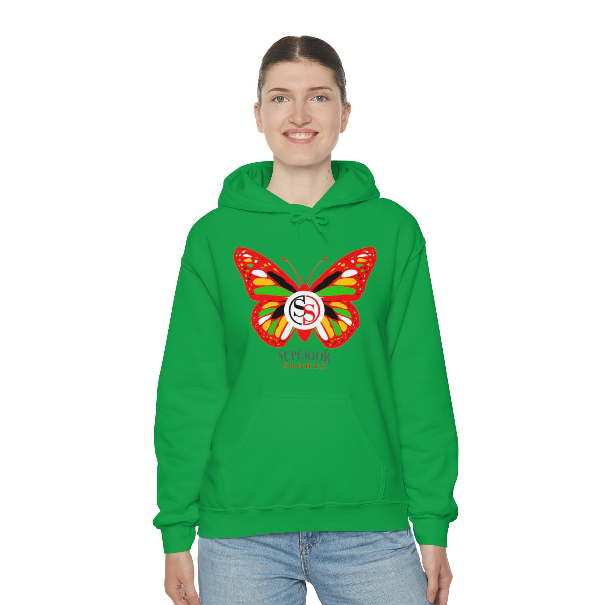 Ladies Hoodie Colorful Butterfly