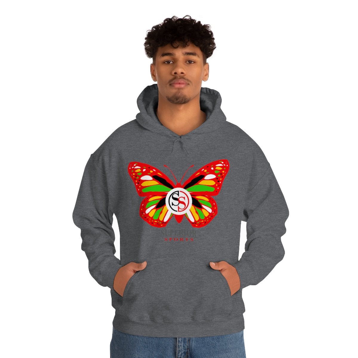 Ladies Hoodie Colorful Butterfly