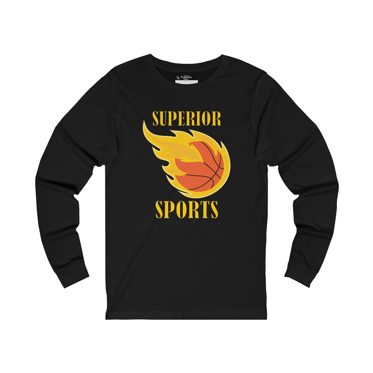 Men Long Sleeve Superior Basketball Tee