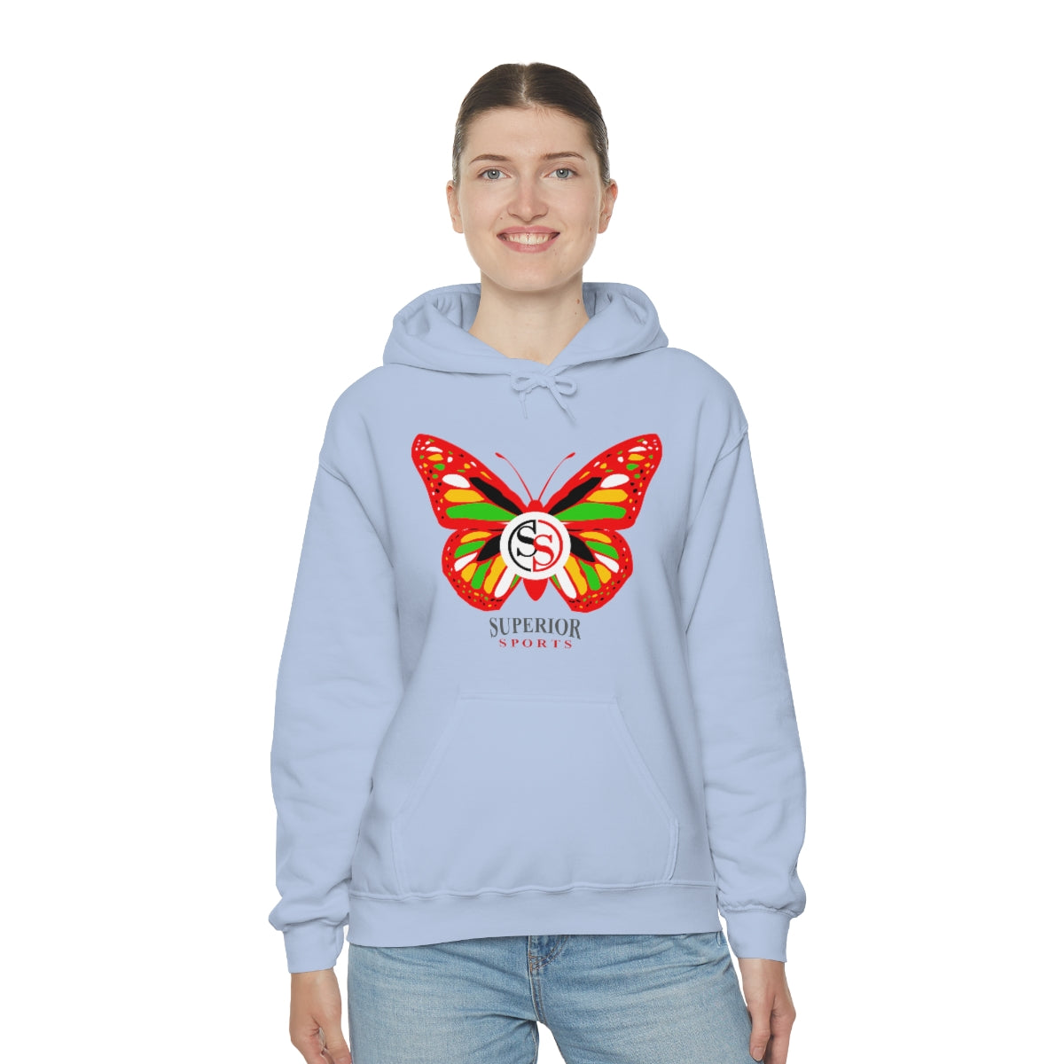 Ladies Hoodie Colorful Butterfly