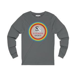 Men Long Sleeve Colorful Circles SS Tee