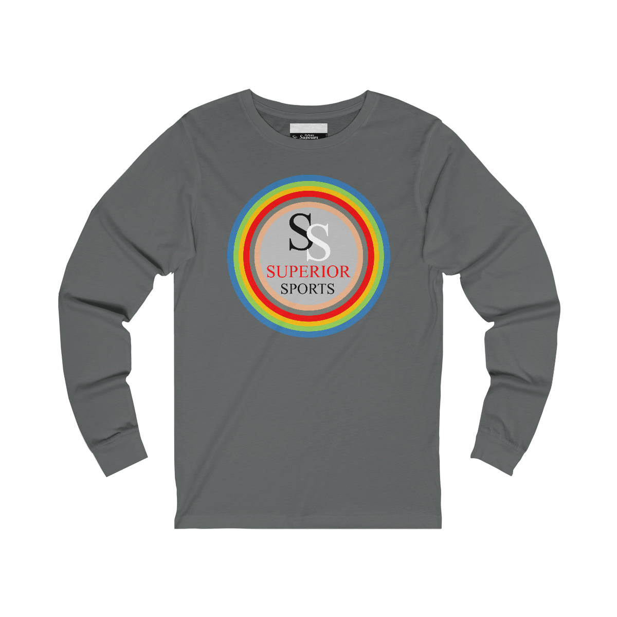 Men Long Sleeve Colorful Circles SS Tee