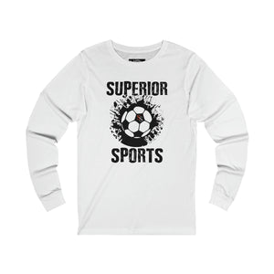 Men Long Sleeve Soccer Ball SS Drip Tee