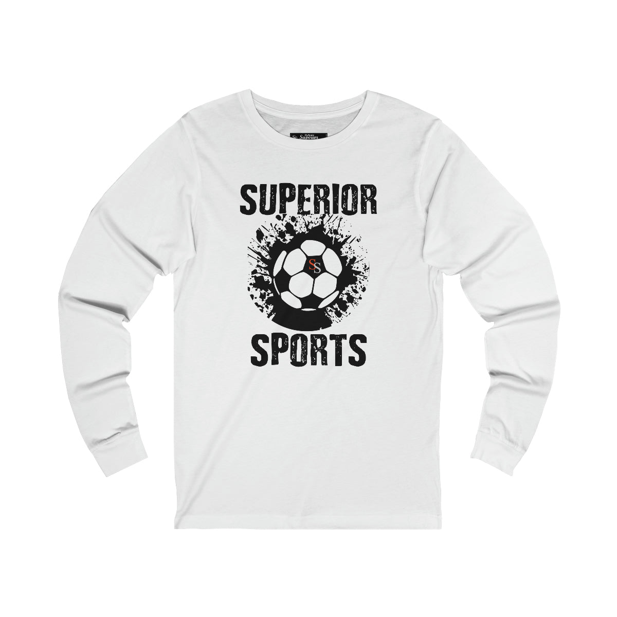 Men Long Sleeve Soccer Ball SS Drip Tee