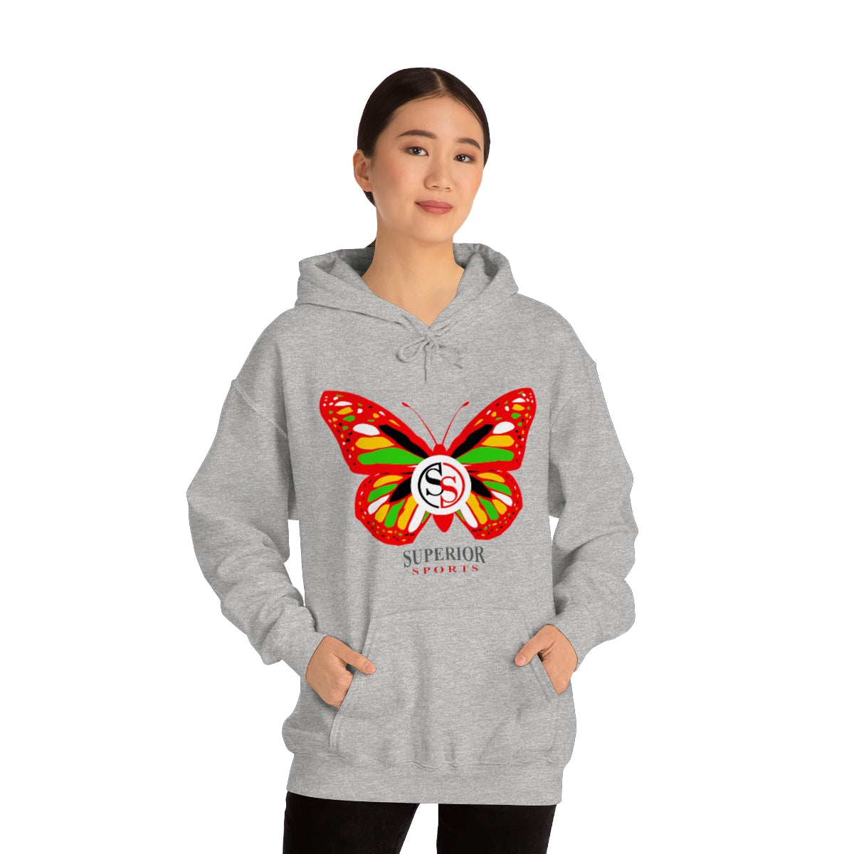 Ladies Hoodie Colorful Butterfly
