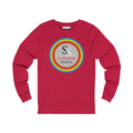 Men Long Sleeve Colorful Circles SS Tee