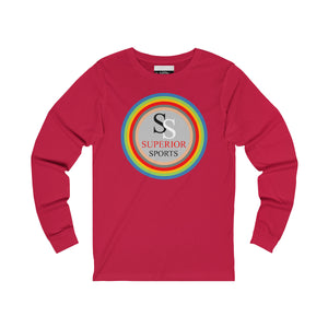 Men Long Sleeve Colorful Circles SS Tee