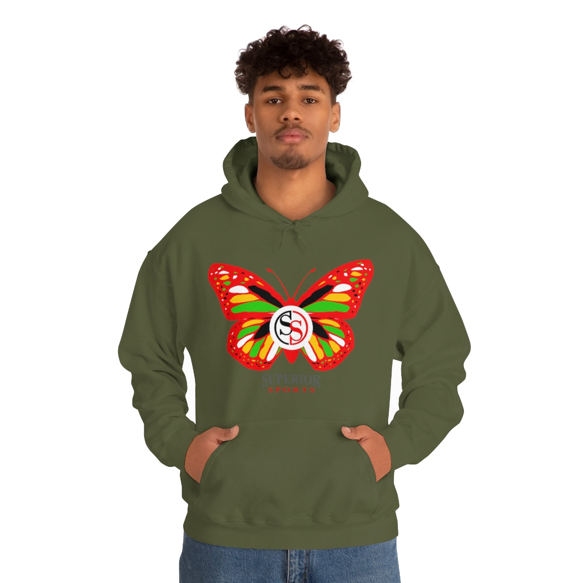 Ladies Hoodie Colorful Butterfly