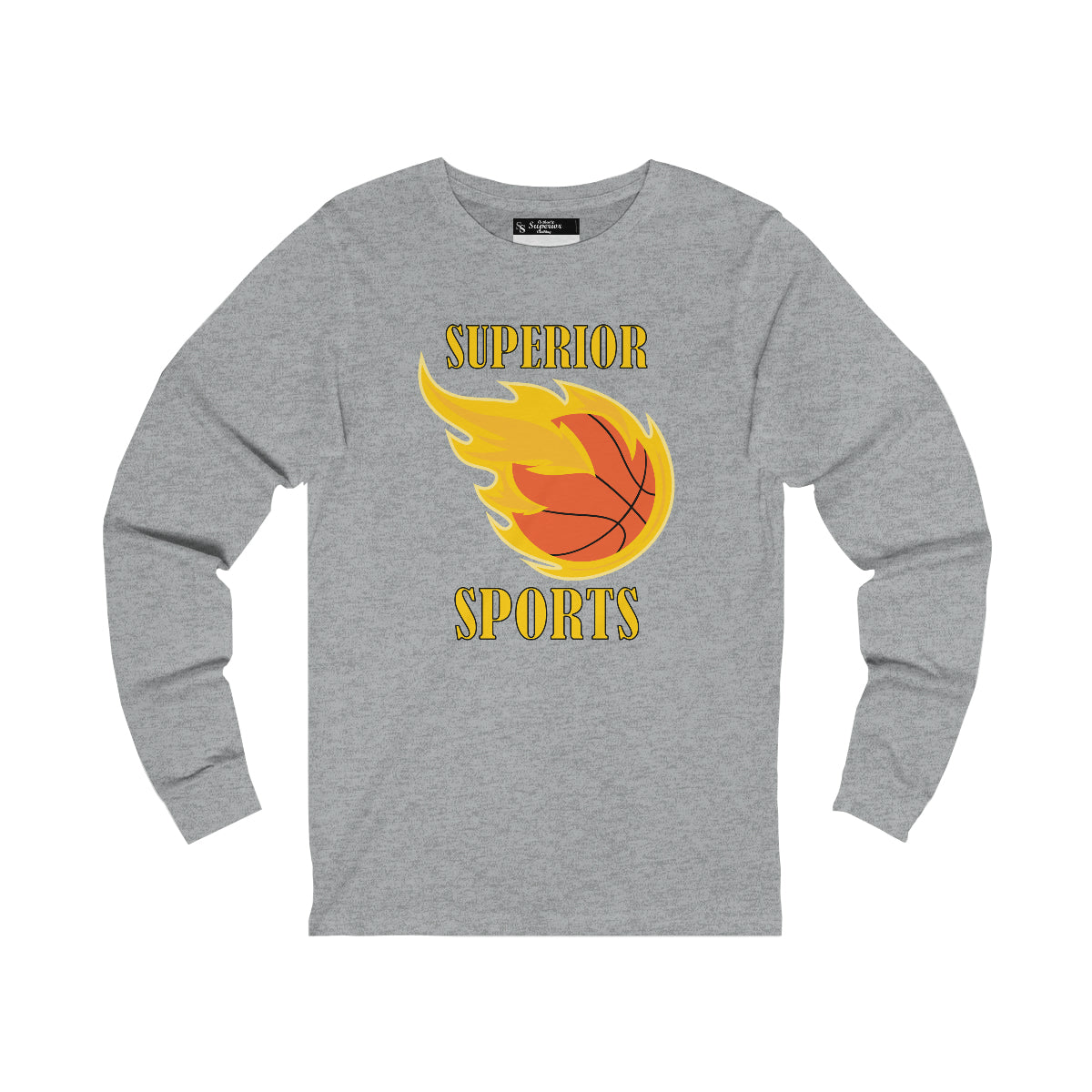 Men Long Sleeve Superior Basketball Tee