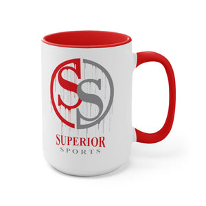 Two-Tone Coffee Mugs, 15oz