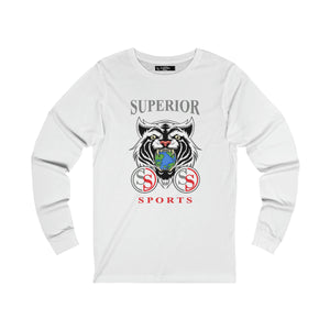 Men Long Sleeve White Tiger SS Tee