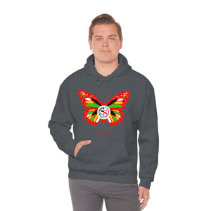 Ladies Hoodie Colorful Butterfly