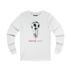 Men Long Sleeve Soccer Ball 2 Drip Tee