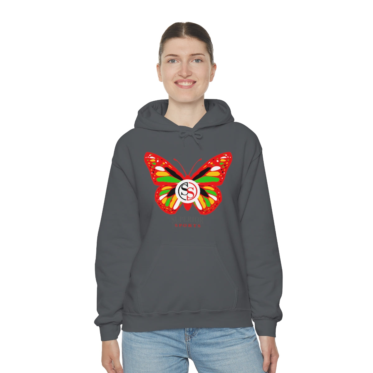 Ladies Hoodie Colorful Butterfly