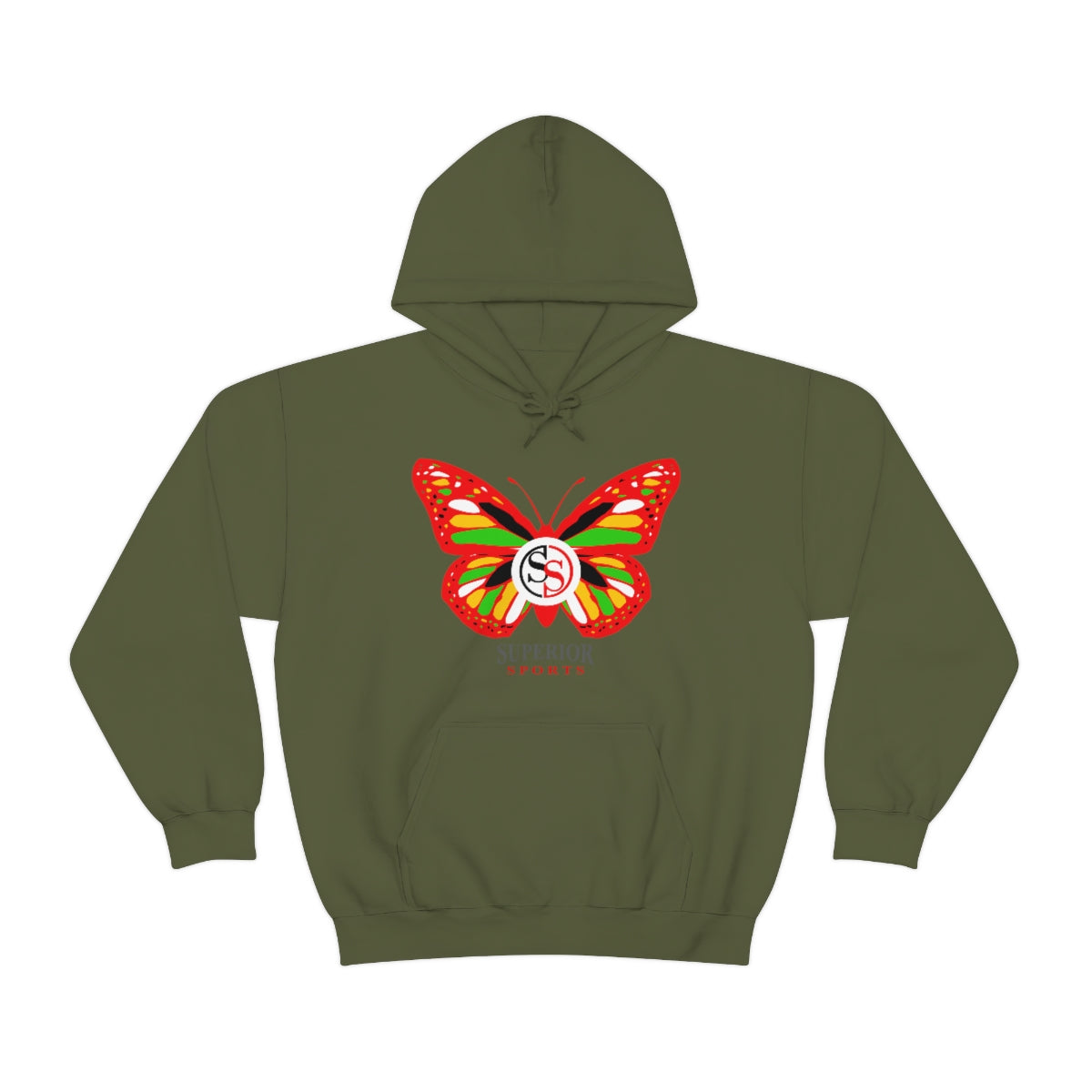 Ladies Hoodie Colorful Butterfly