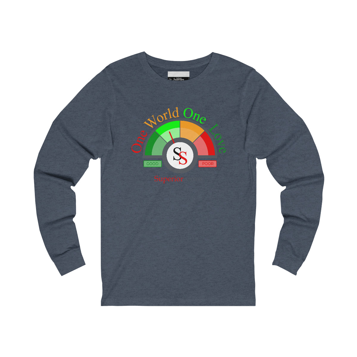 Men Long Sleeve One World One Love Tee