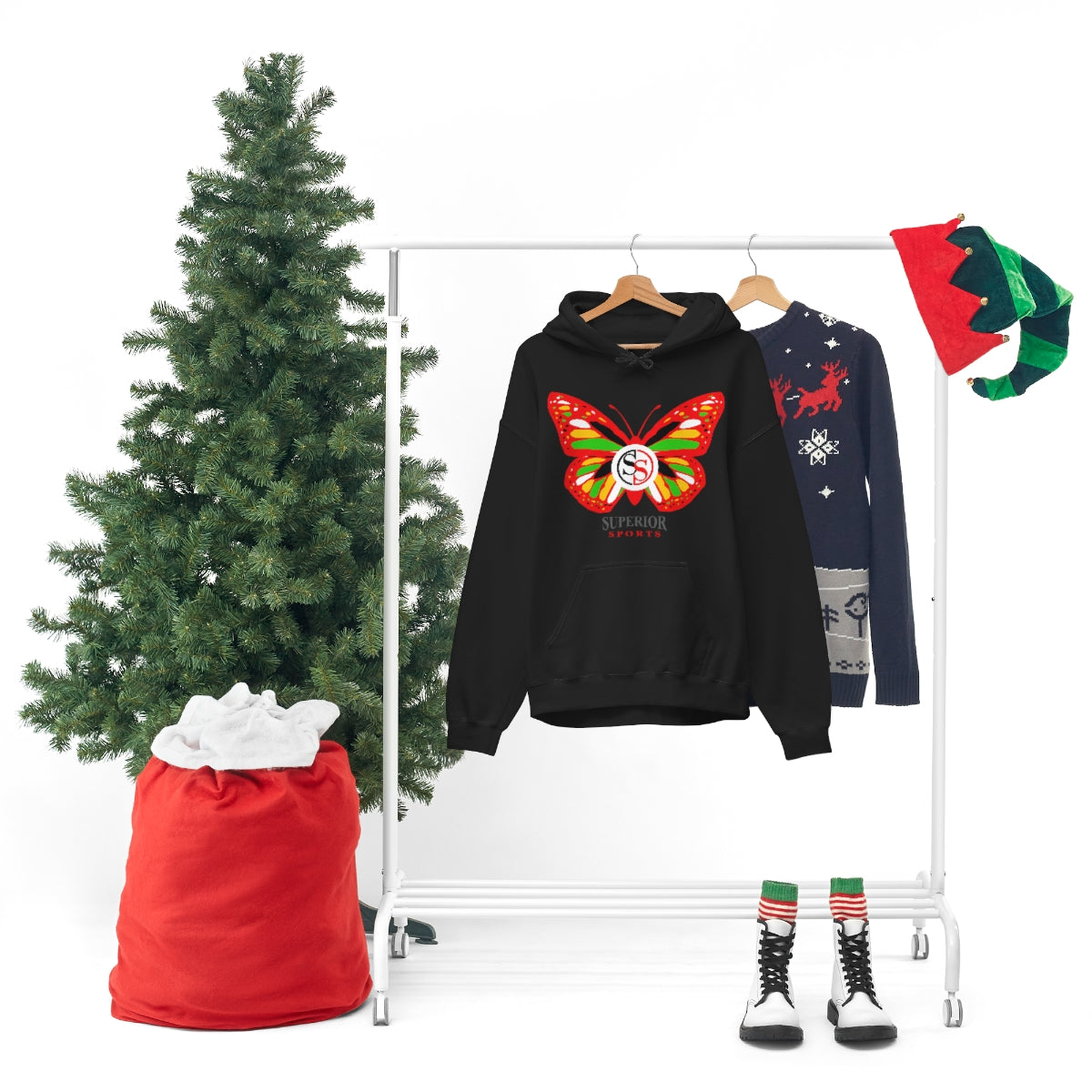 Ladies Hoodie Colorful Butterfly