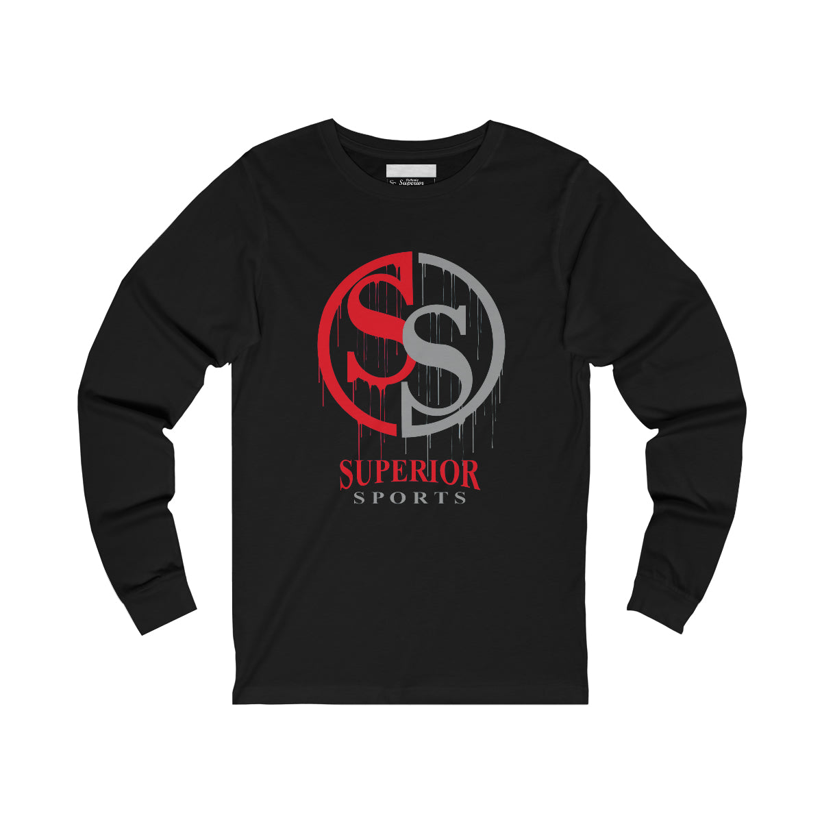Men Long Sleeve BLK SS Drip Long Tee