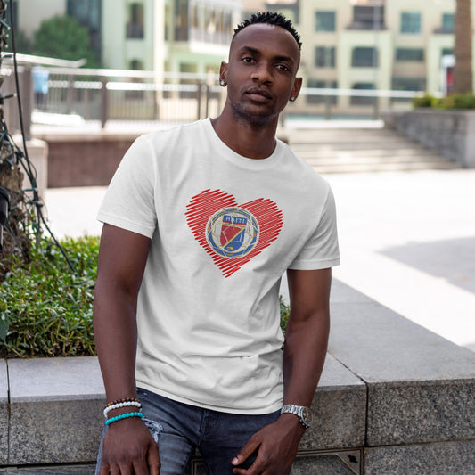 HAITI MEN'S SHORT SELEEVE TEE SHIRT WHITE