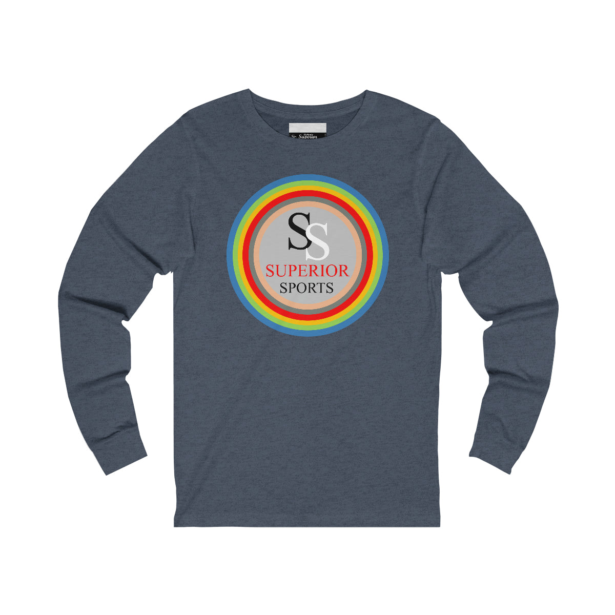 Men Long Sleeve Colorful Circles SS Tee