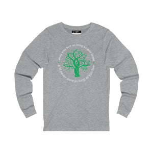 Ladies Long Sleeve Tree in black Tee