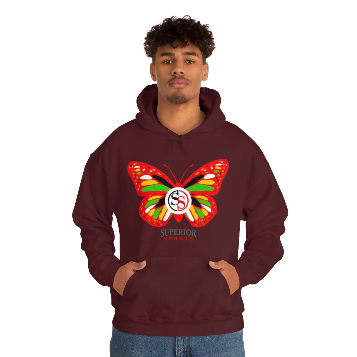 Ladies Hoodie Colorful Butterfly