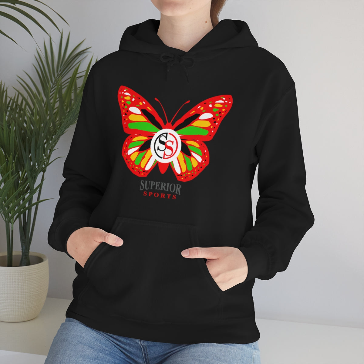 Ladies Hoodie Colorful Butterfly