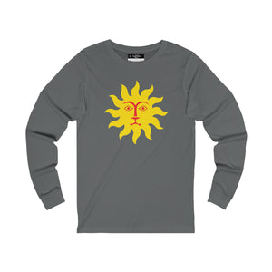 Men Long Sleeve Yellow Lion Sun
