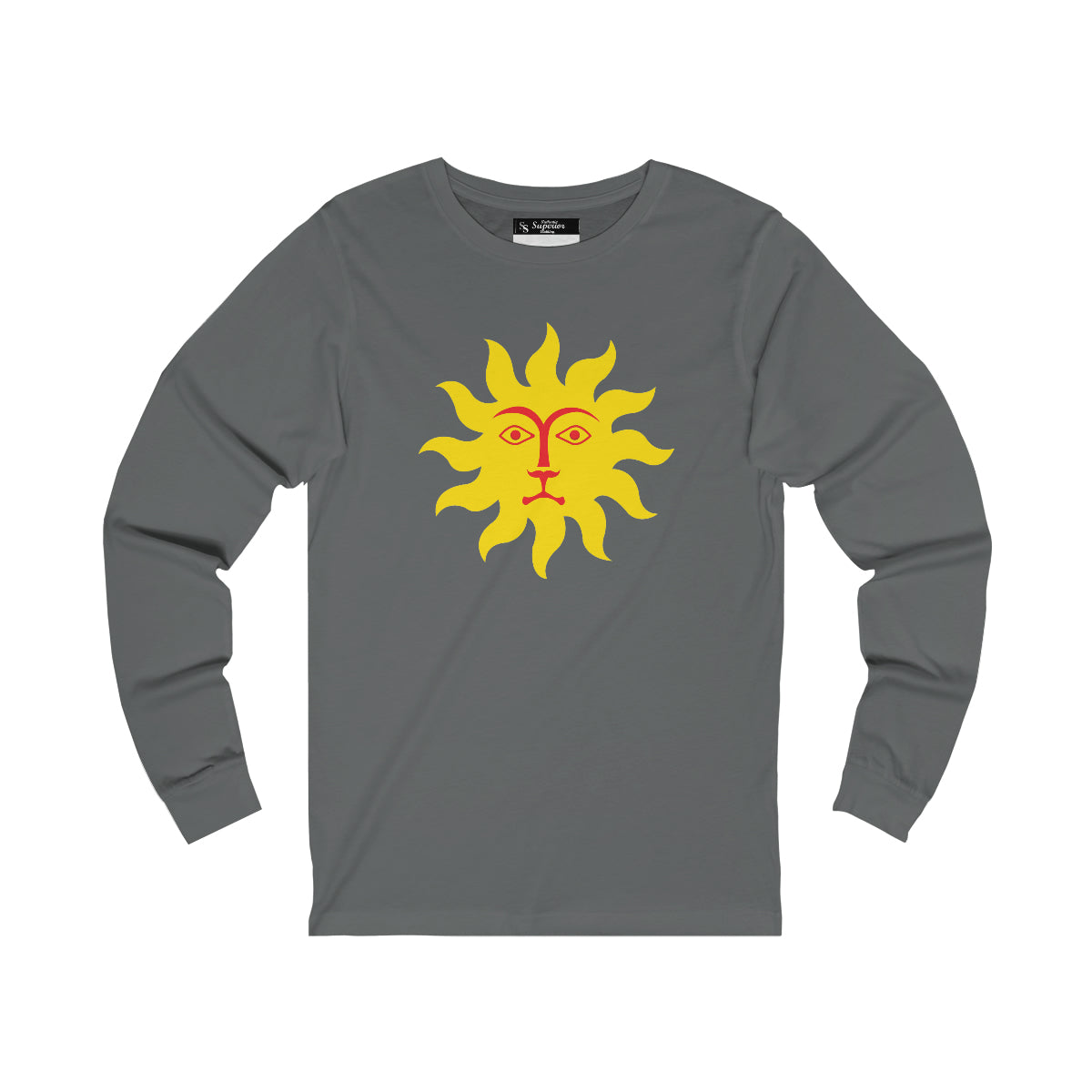 Men Long Sleeve Yellow Lion Sun