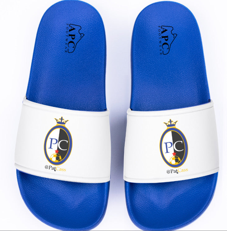 White Blue Slides