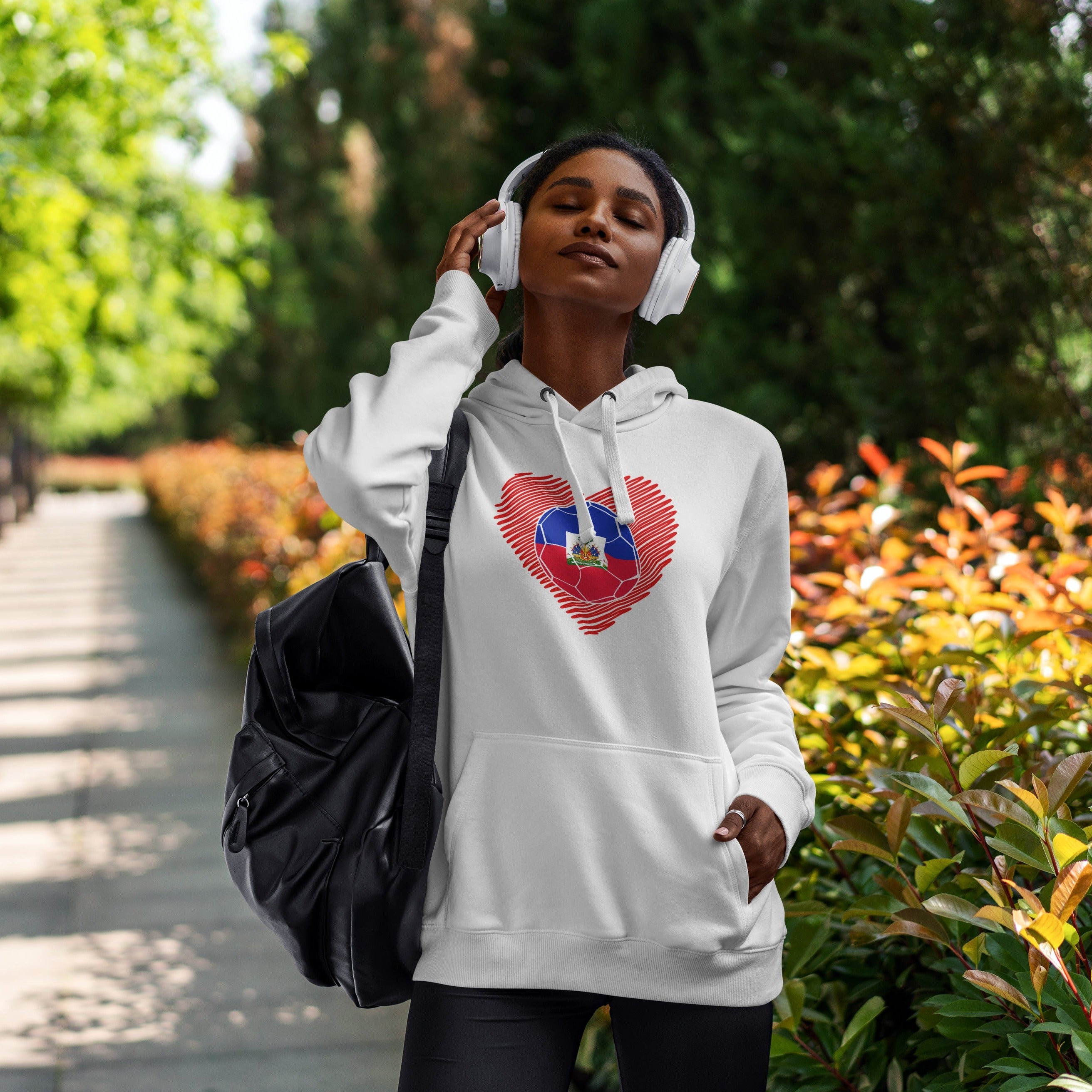 HAITI WOMEN HOODED SWEATSHIRT WHITE