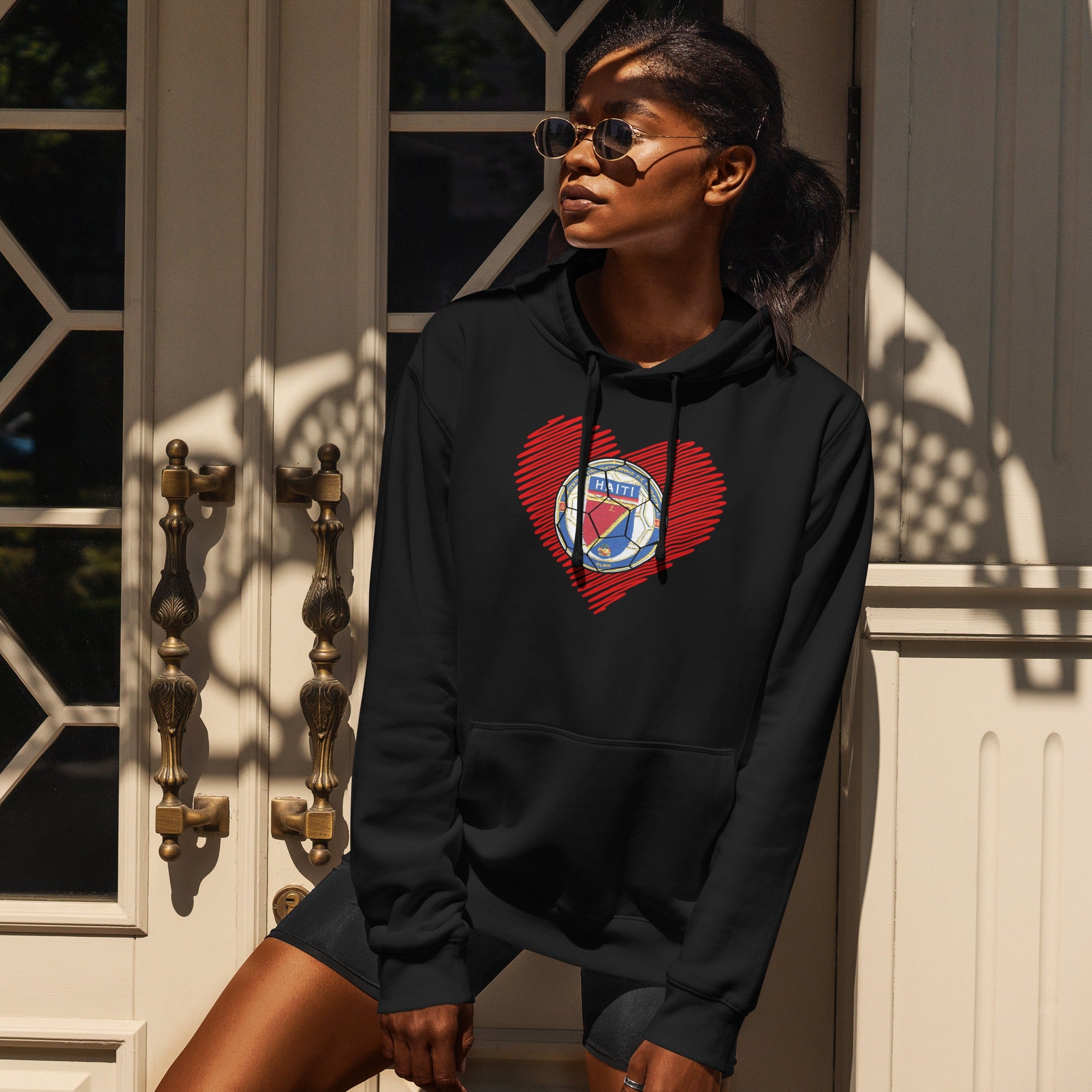 HAITI WOMEN HOODED SWEATSHIRT BLACK