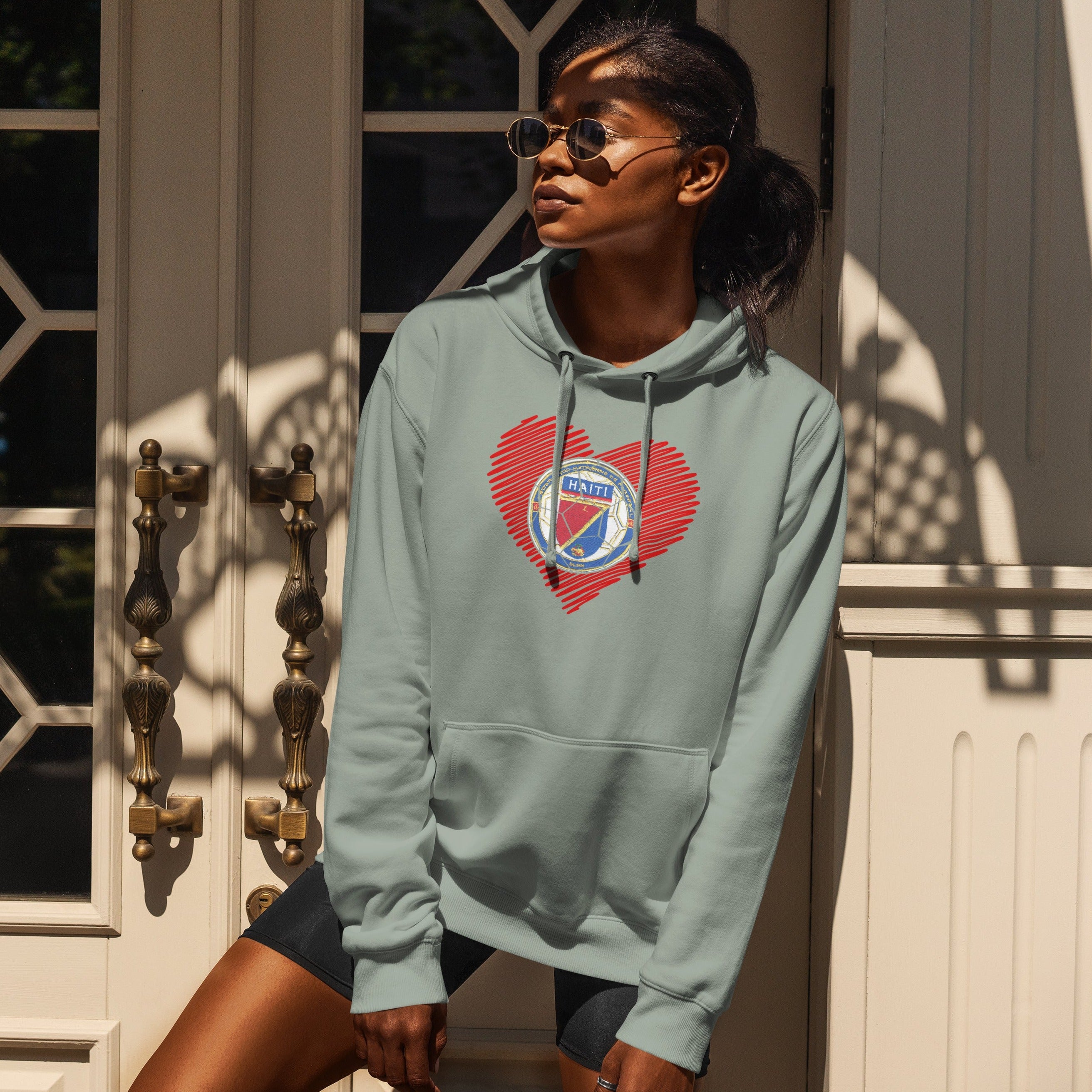 HAITI WOMEN HOODED SWEATSHIRT HEATHER-GRAY