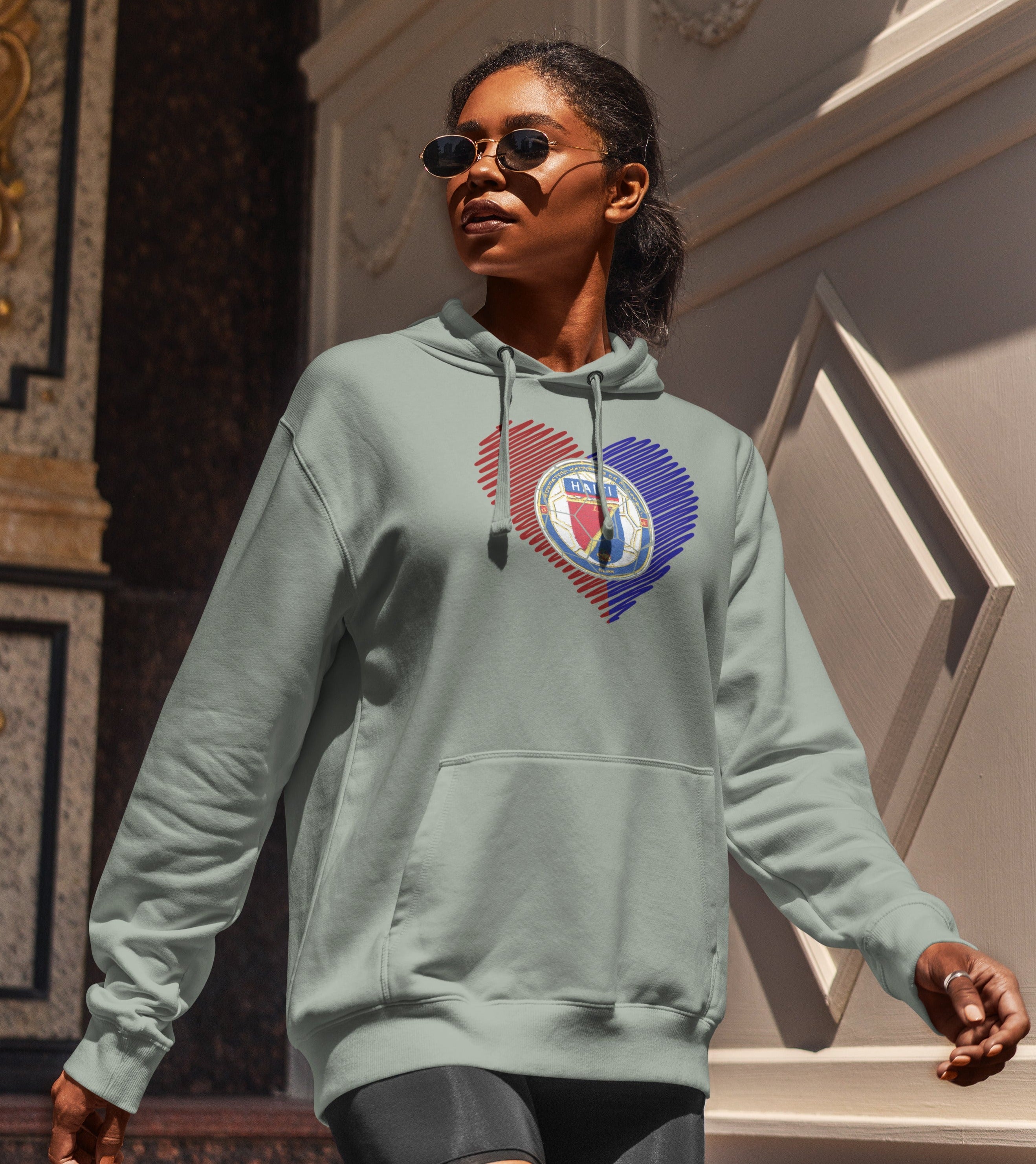 HAITI WOMEN HOODED SWEATSHIRT HEATHER-GRAY