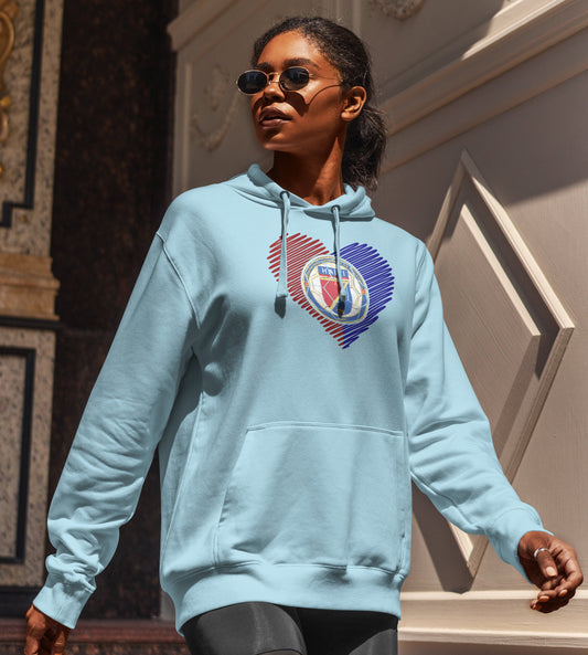 HAITI WOMEN HOODED SWEATSHIRT LIGHT-BLUE