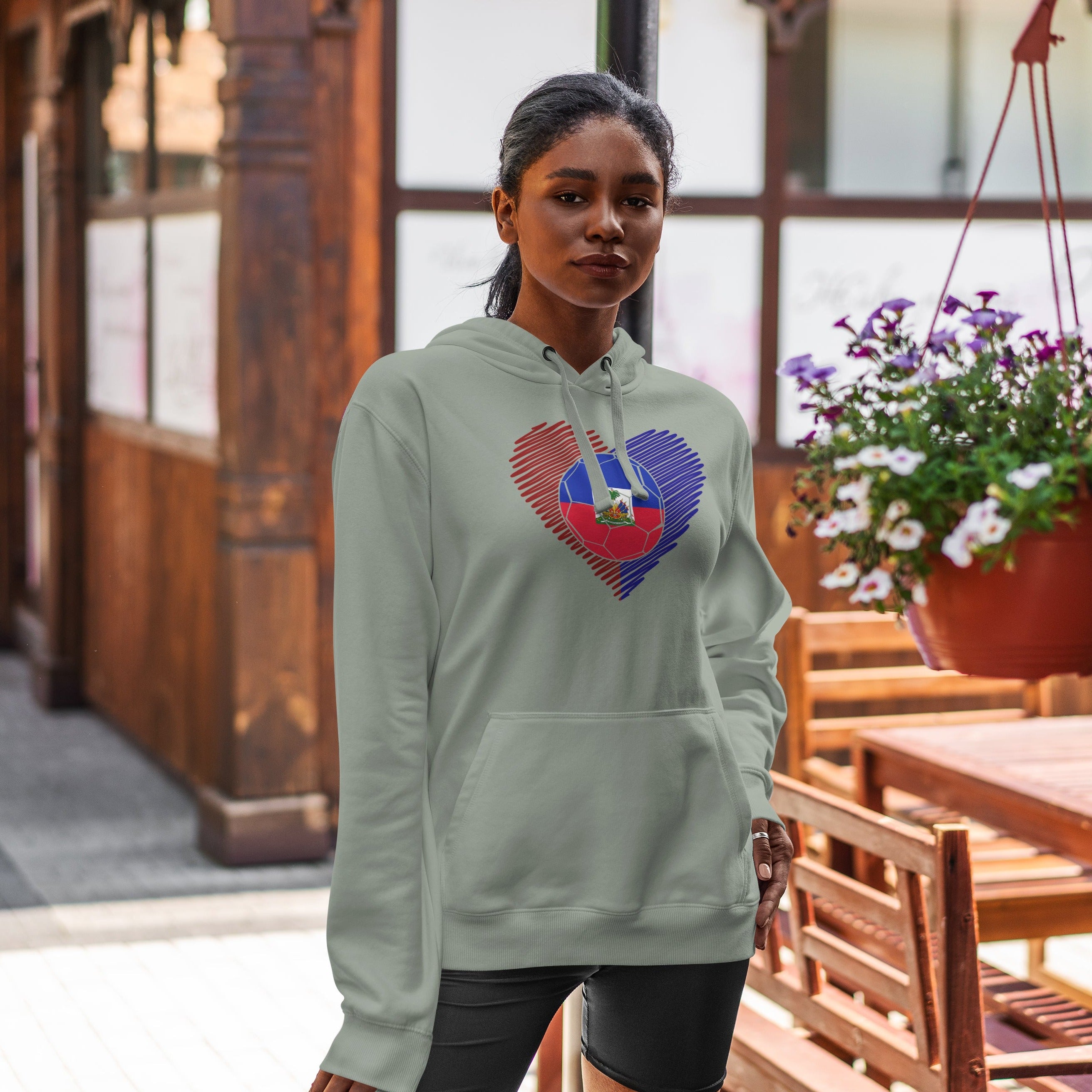HAITI WOMEN HOODED SWEATSHIRT HEATHER-GRAY