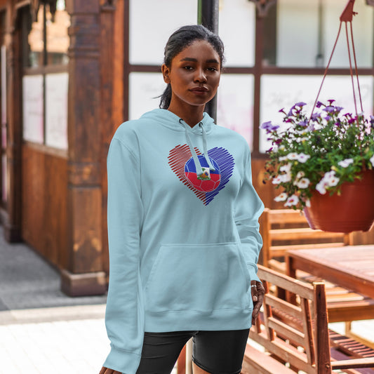 HAITI WOMEN HOODED SWEATSHIRT LIGHT-BLUE
