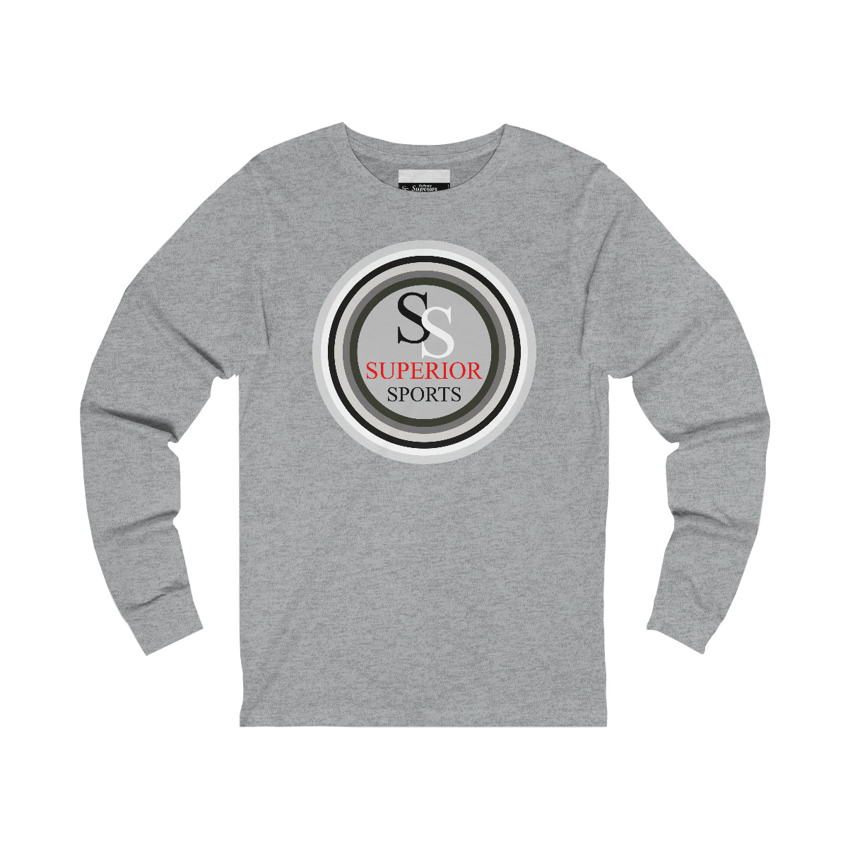 Men Long Sleeve Multi Gray Circles SS  Tee