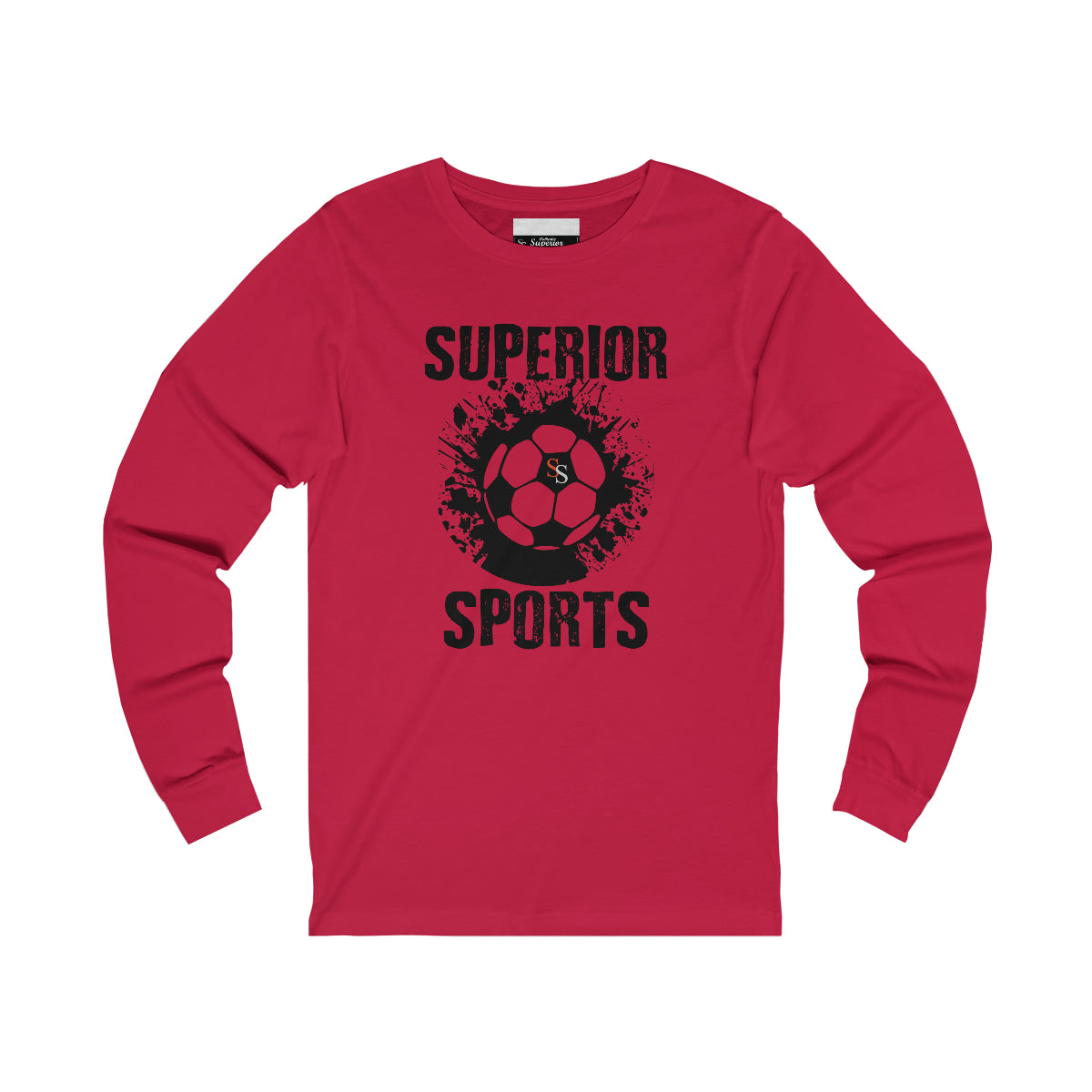 Men Long Sleeve Soccer Ball SS Drip Tee