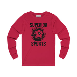 Men Long Sleeve Soccer Ball SS Drip Tee