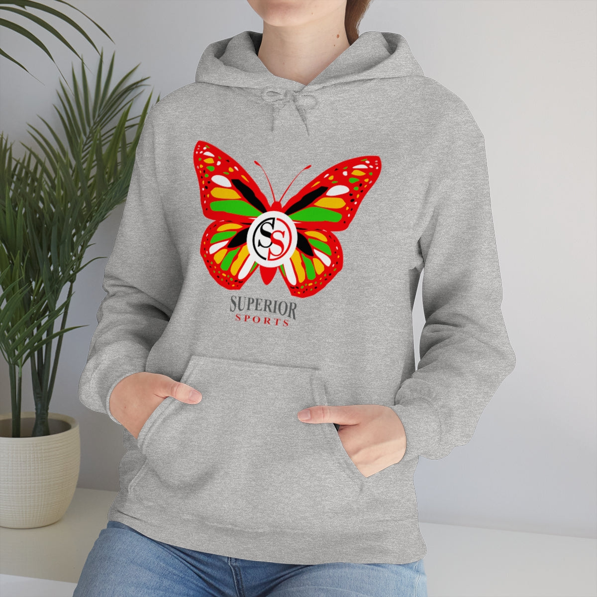 Ladies Hoodie Colorful Butterfly